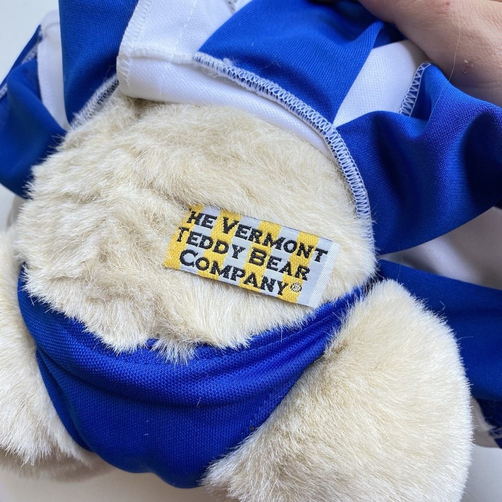 Vermont Teddy Bear Soft Plush "Kristen" Cheerleader Outfit Jointed 17" Blue - Picture 5 of 7